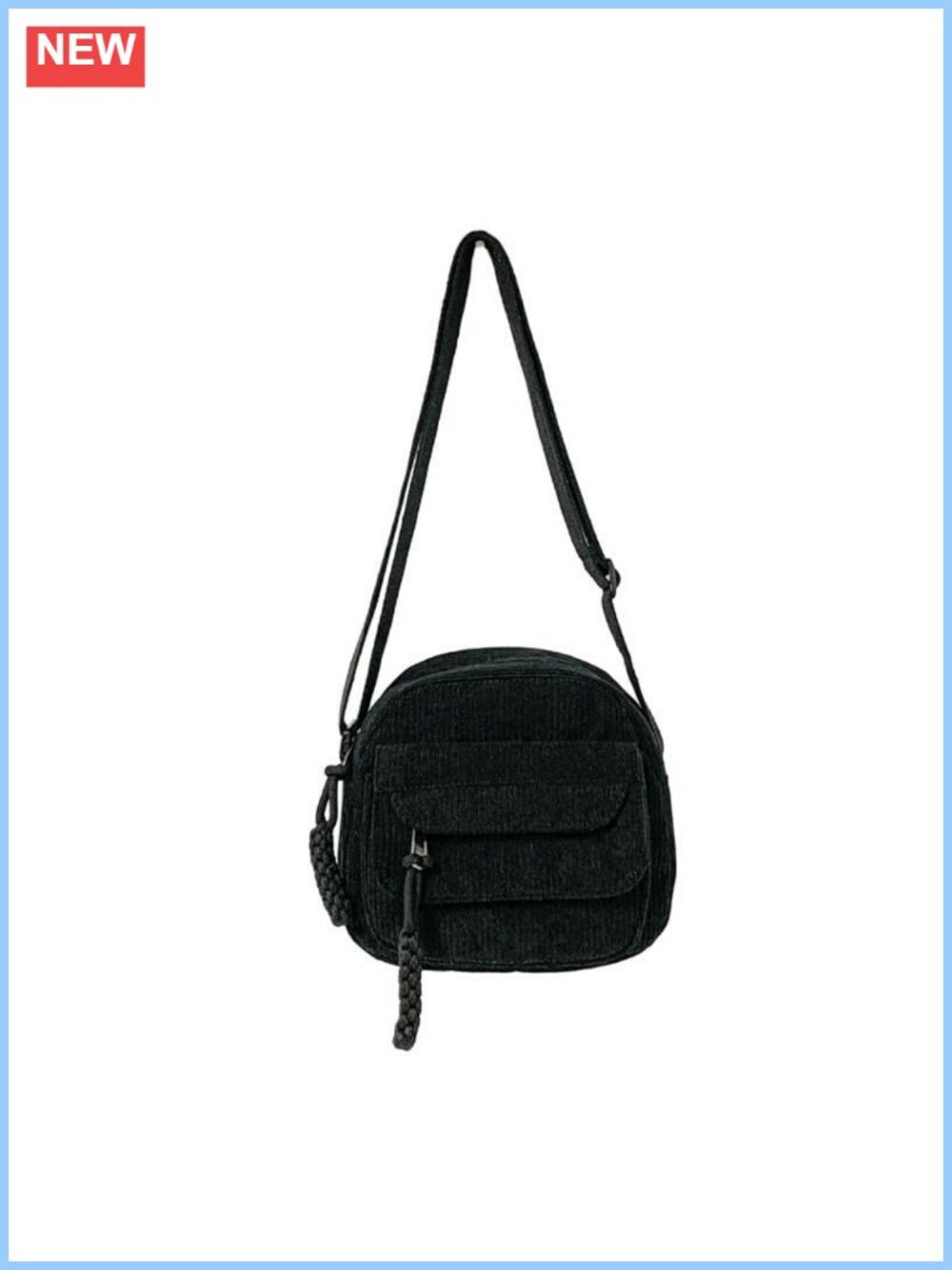 Corduroy Crossbody Bag Kawaii Aesthetic Small Shoulder Purse